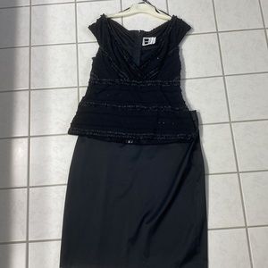 Tadashi formal beaded top and satin skirt